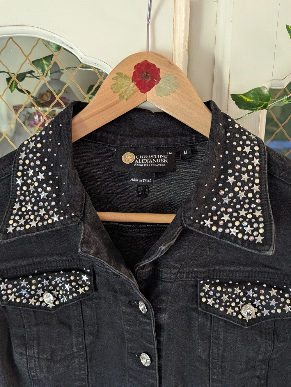 💎✨Celestial Swarovski Crystal Sparkling Star Fairycore Embellished Denim Jacket